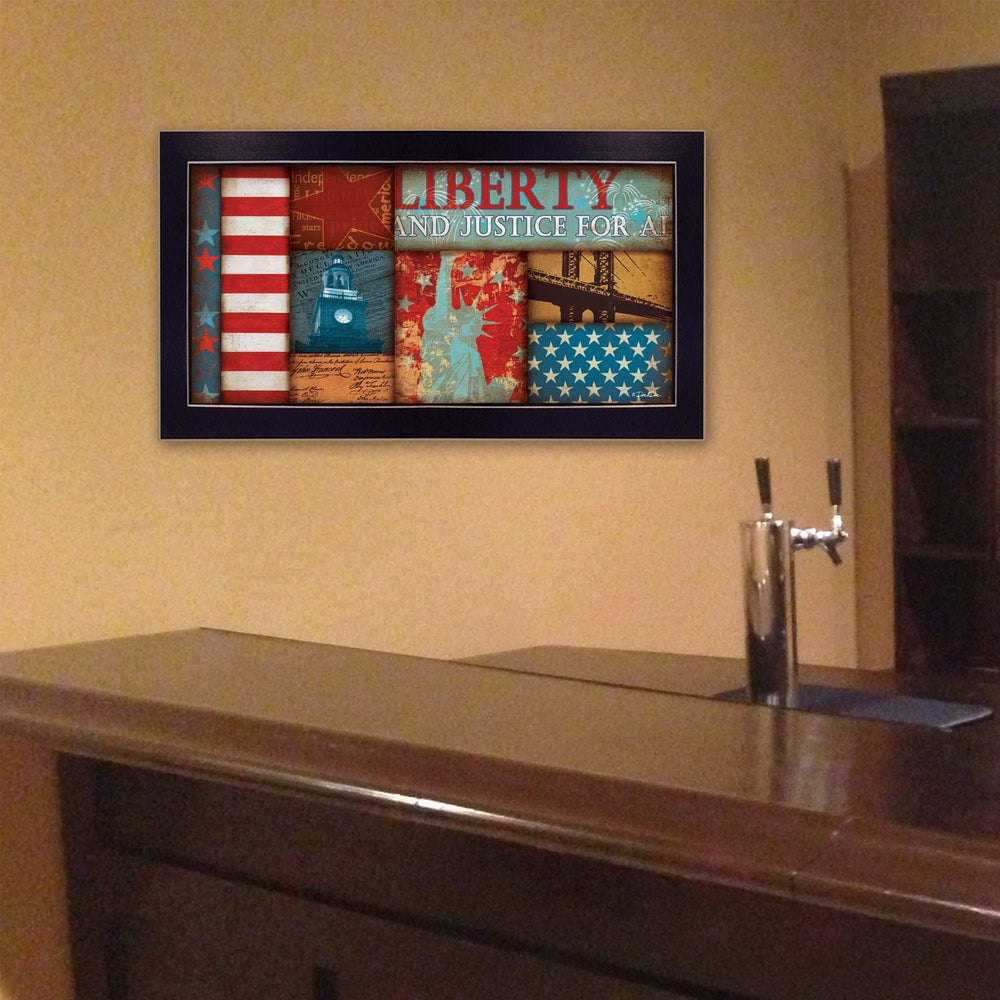 Liberty Black Framed Print Wall Art - Homeroots - Flyclothing LLC