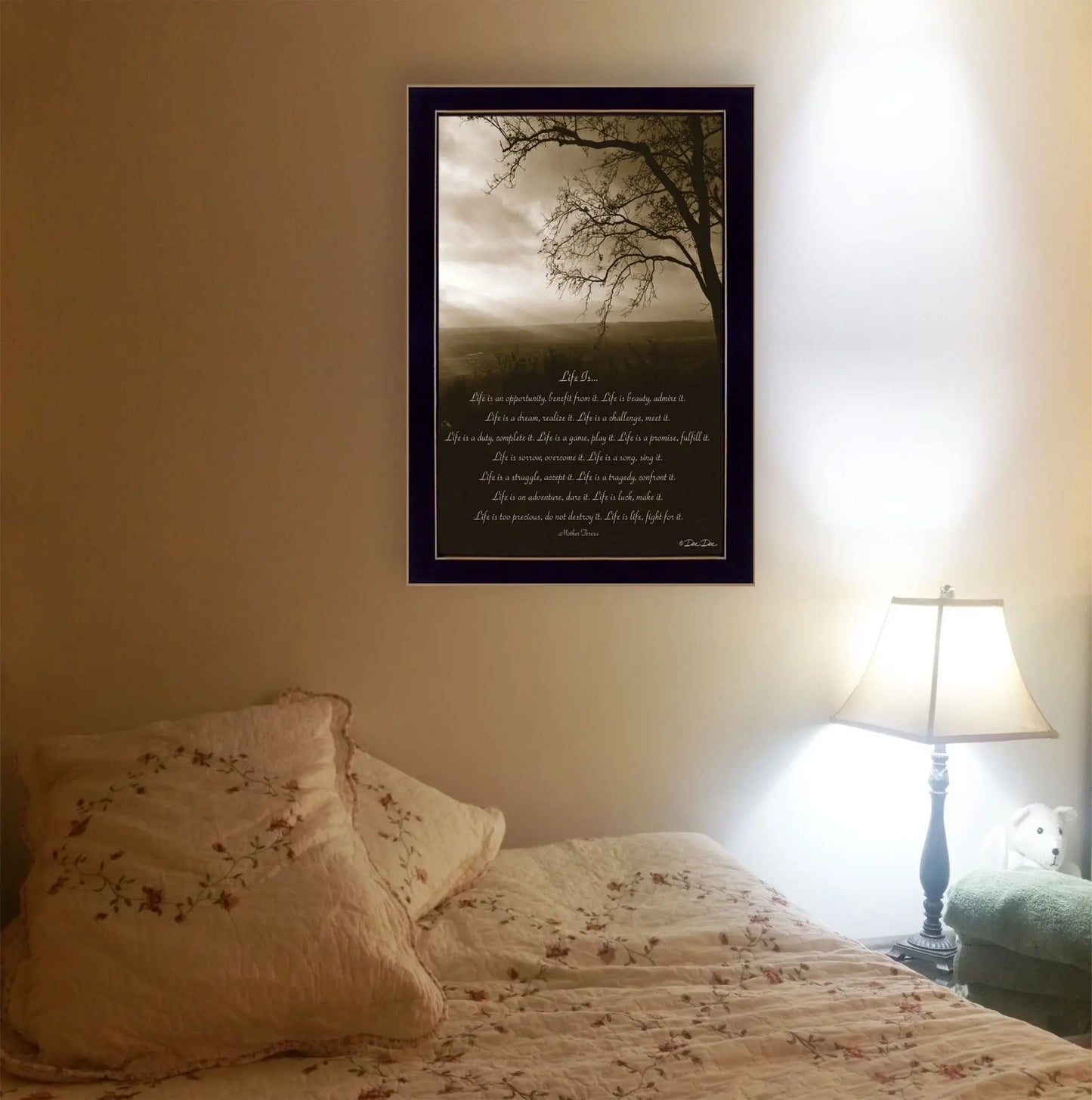 Life is Black Framed Print Wall Art - Homeroots - Flyclothing LLC
