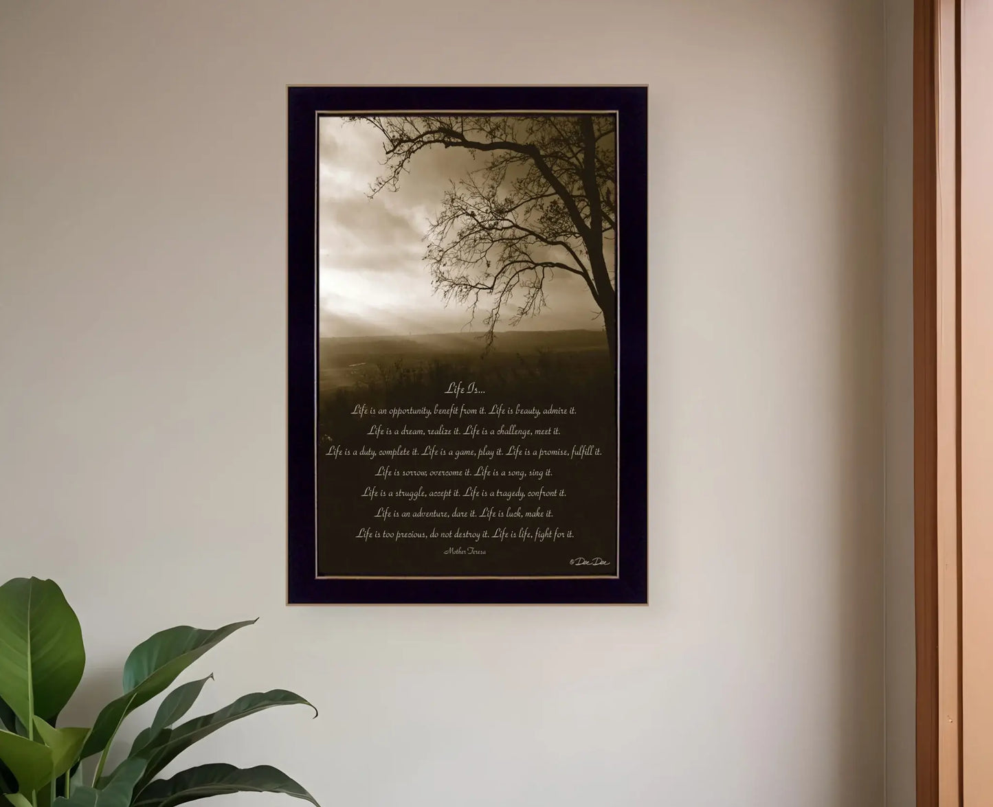 Life is Black Framed Print Wall Art - Homeroots - Flyclothing LLC