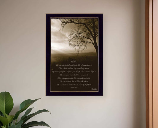 Life is Black Framed Print Wall Art - Homeroots - Flyclothing LLC
