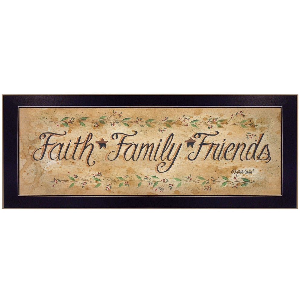 Faith*Family*Friends Black Framed Print Wall Art - Homeroots - Flyclothing LLC