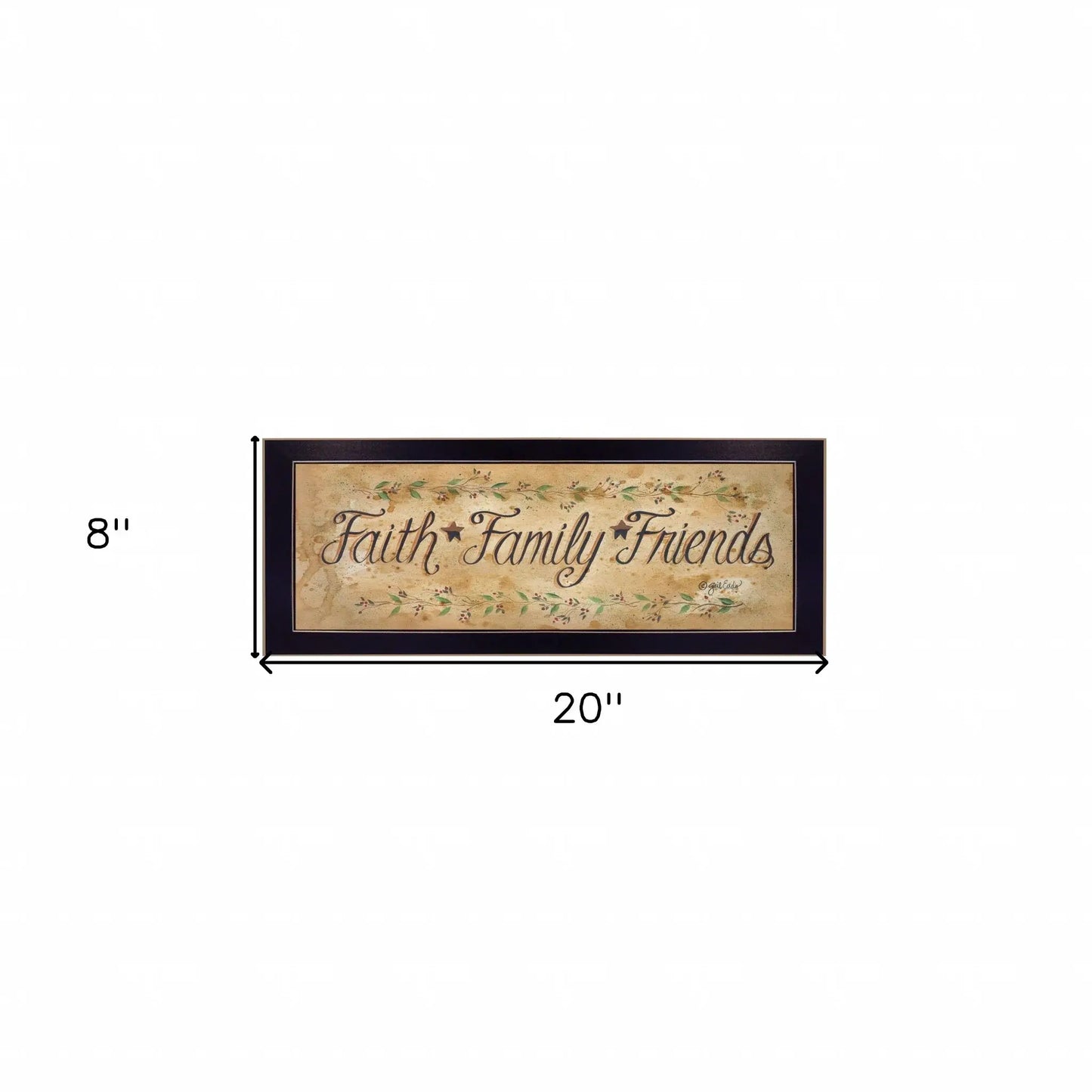 Faith*Family*Friends Black Framed Print Wall Art - Homeroots - Flyclothing LLC