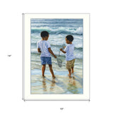Ocean Discoveries White Framed Print Wall Art - Homeroots - Flyclothing LLC