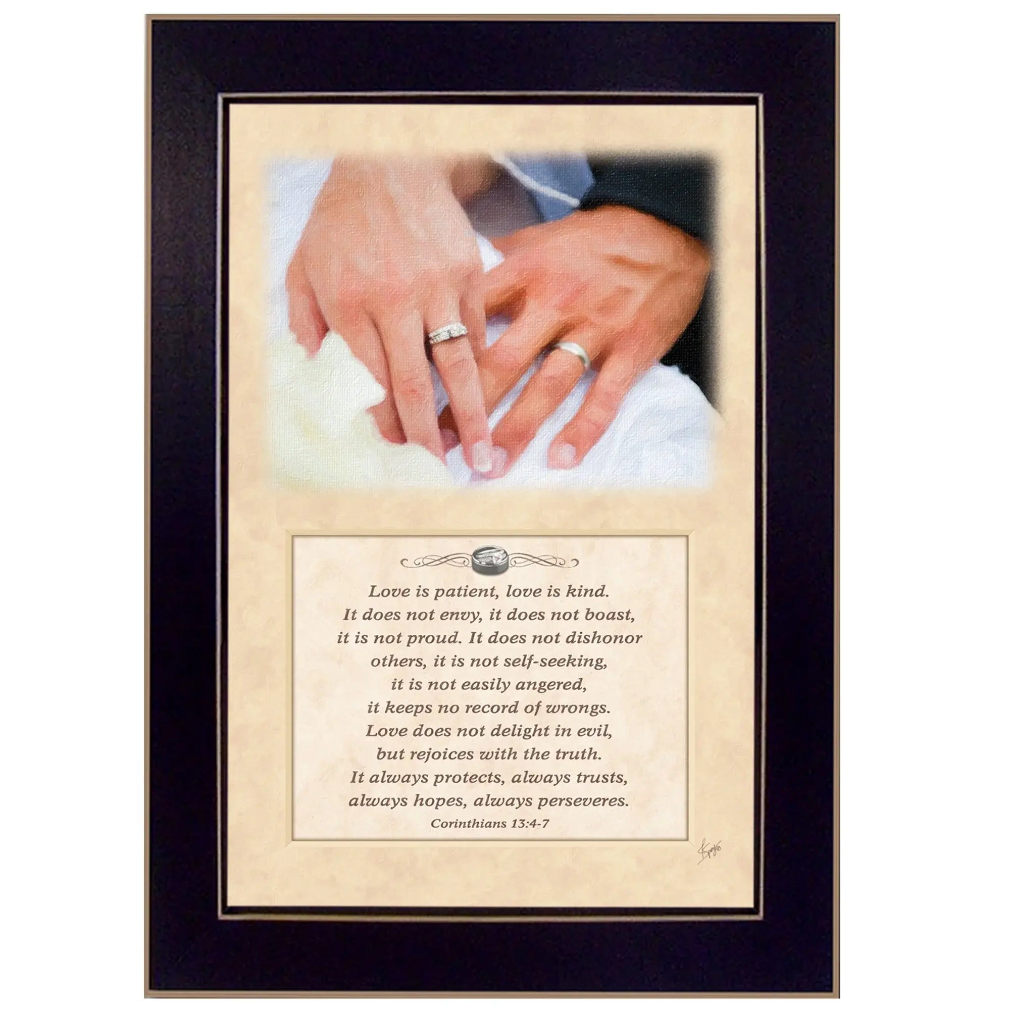 Love is Kind Black Framed Print Wall Art - Homeroots - Flyclothing LLC