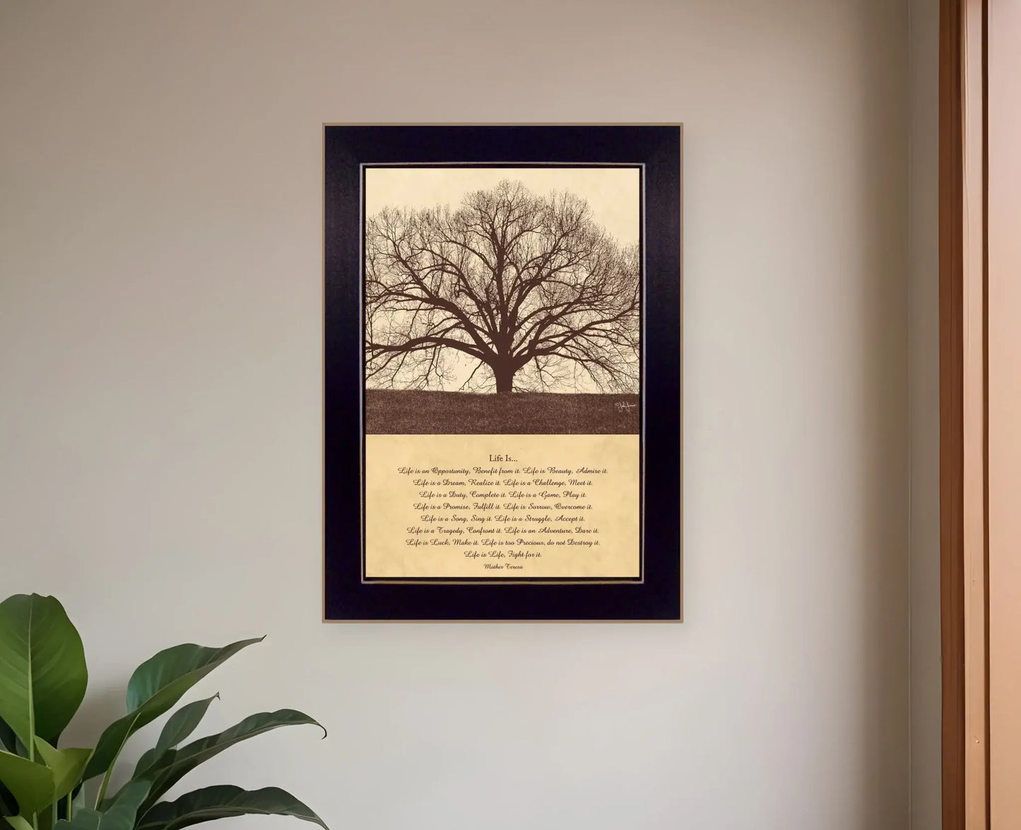 Life Is 1 Black Framed Print Wall Art - Homeroots - Flyclothing LLC
