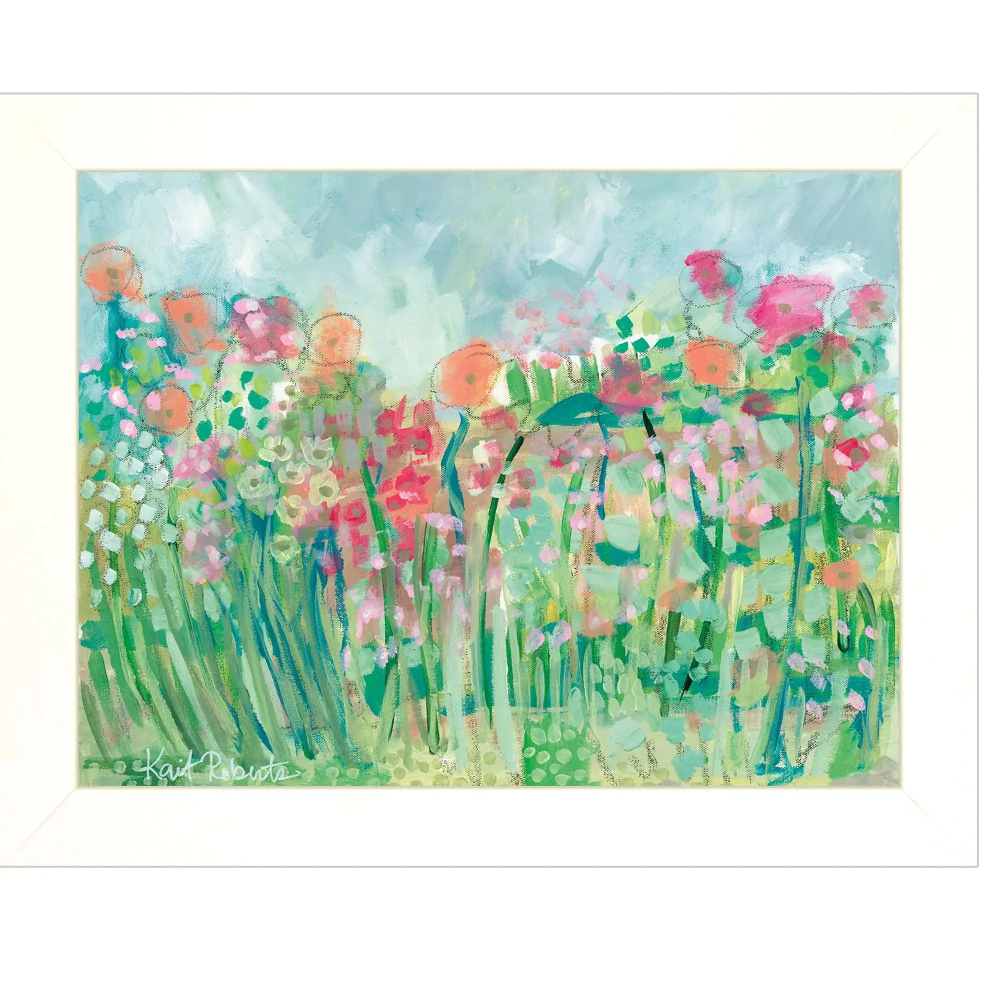 Growing Things I White Framed Print Wall Art - Homeroots - Flyclothing LLC