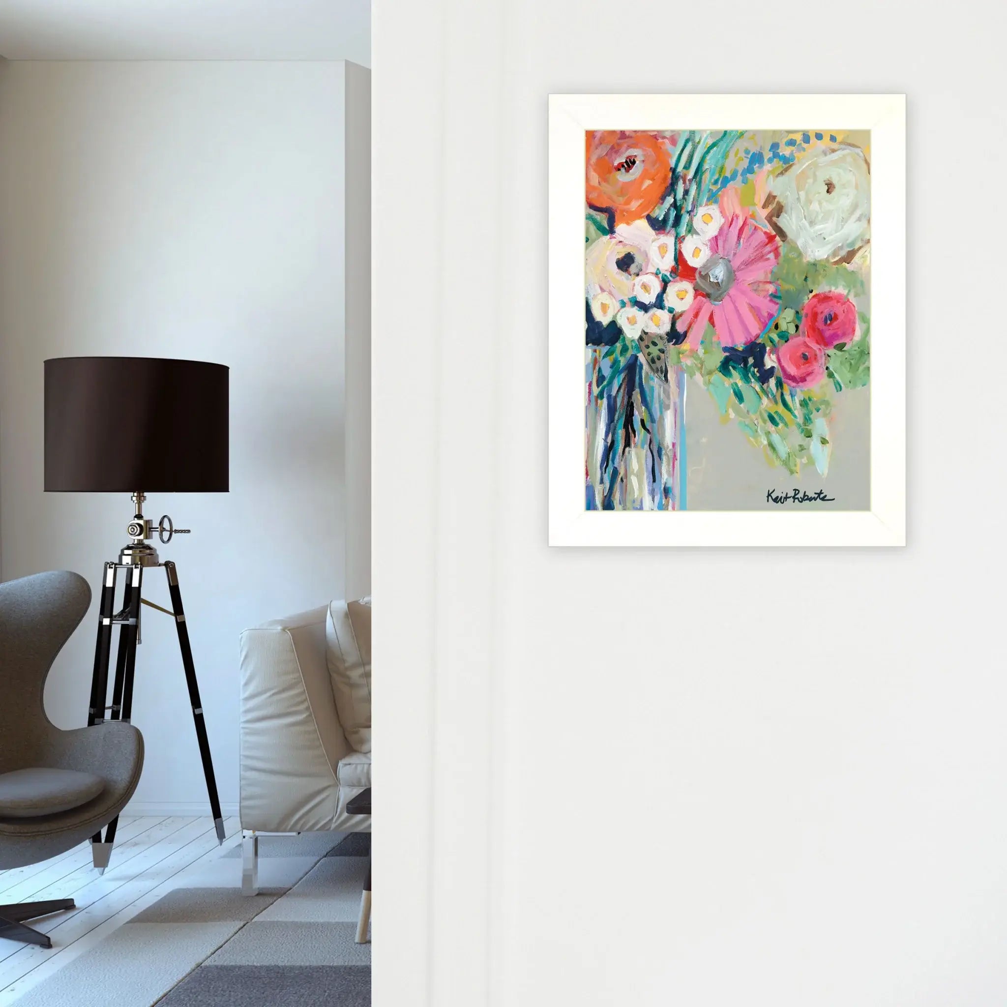 From Mrs Hazels Garden 3 White Framed Print Wall Art - Homeroots - Flyclothing LLC