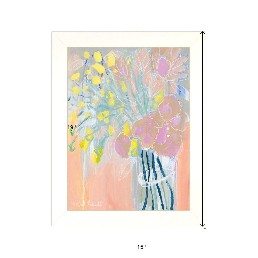Maybe Shes a Wildflower White Framed Print Wall Art - Homeroots - Flyclothing LLC