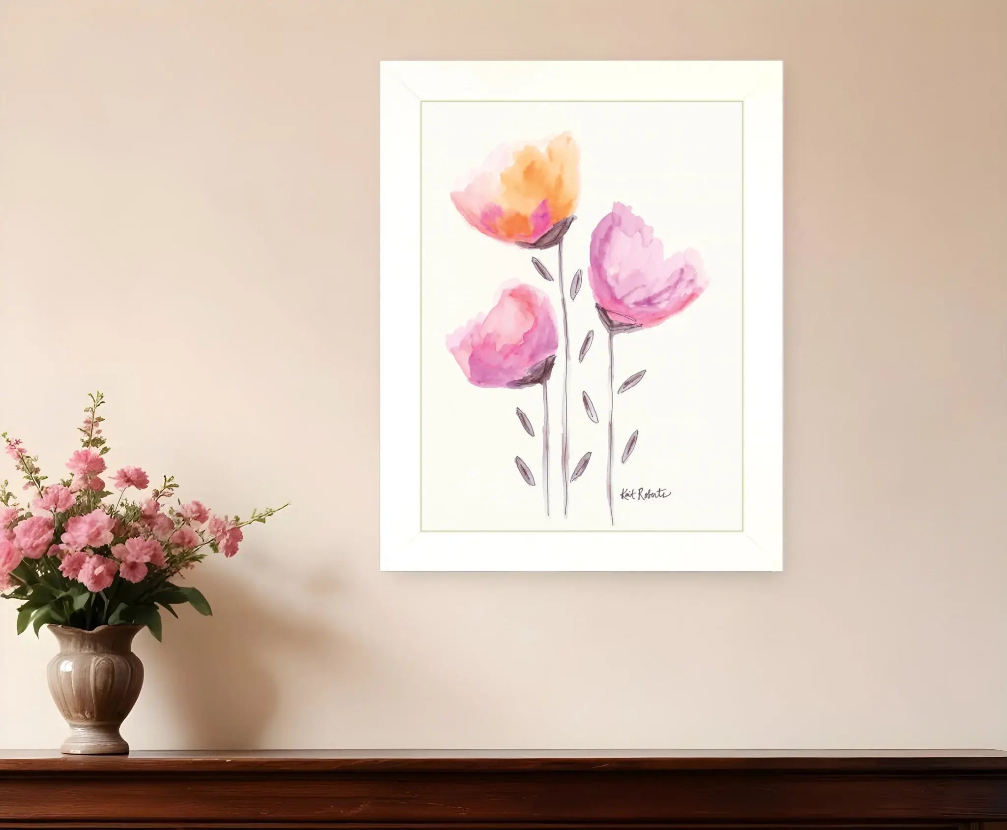 Grow Through It White Framed Print Wall Art - Homeroots - Flyclothing LLC
