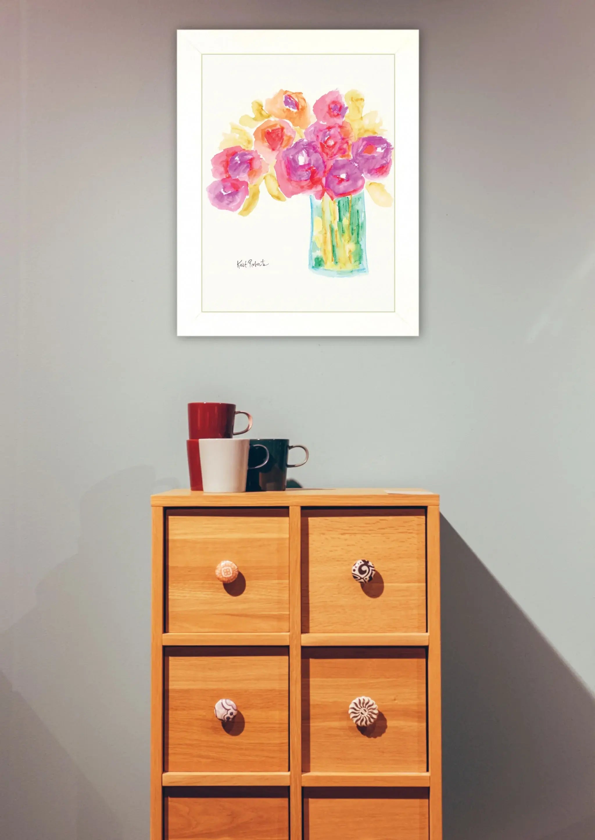 Speak in Flowers White Framed Print Wall Art - Homeroots - Flyclothing LLC