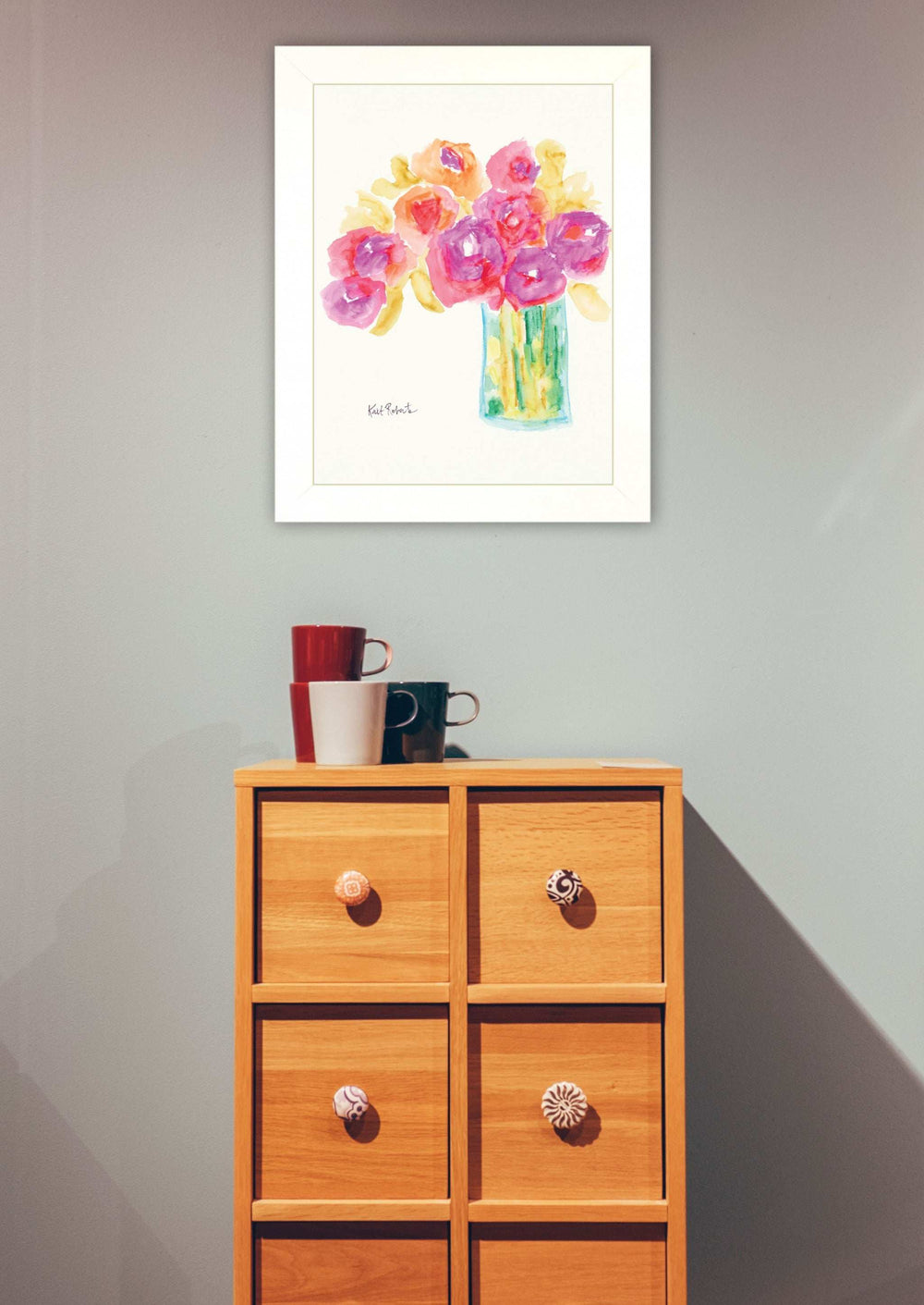 Speak in Flowers White Framed Print Wall Art - Homeroots - Flyclothing LLC