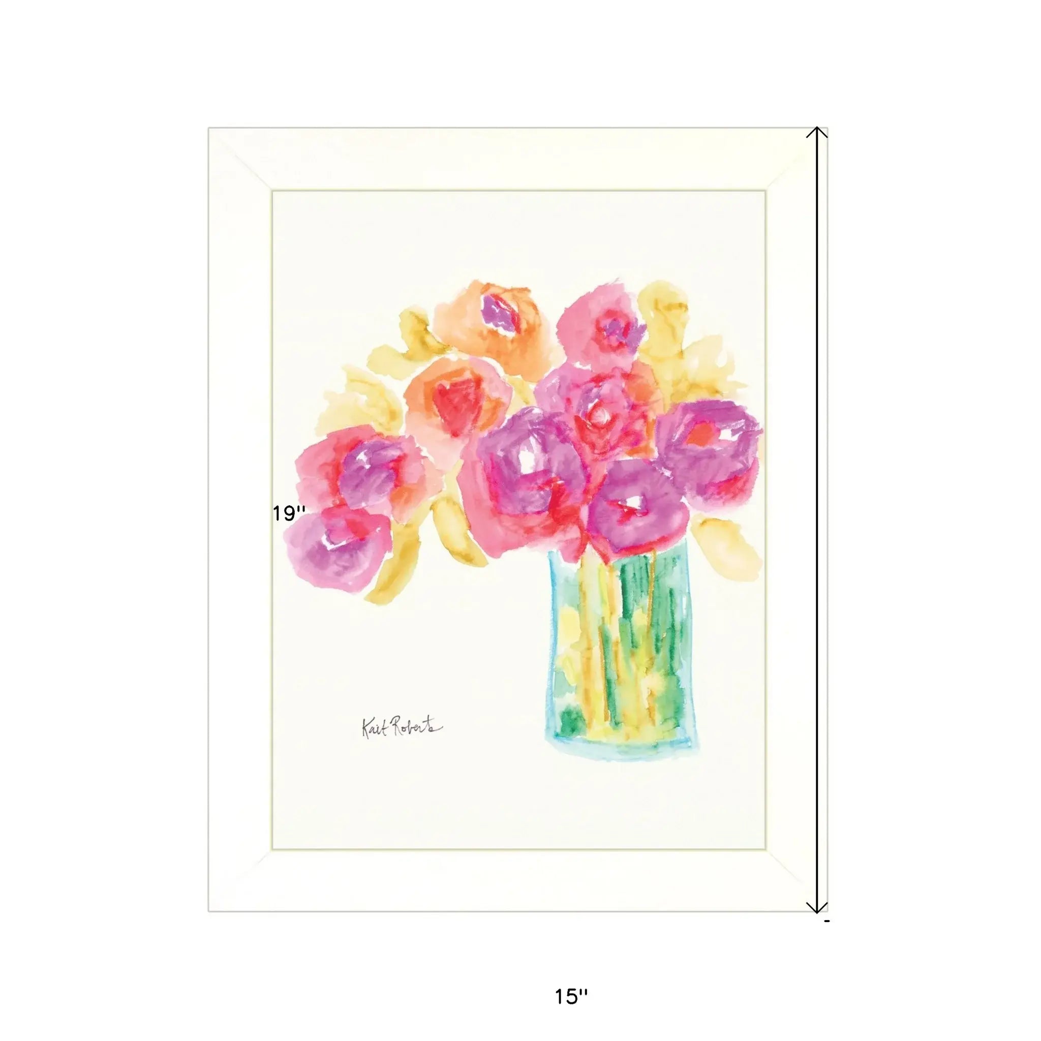 Speak in Flowers White Framed Print Wall Art - Homeroots - Flyclothing LLC
