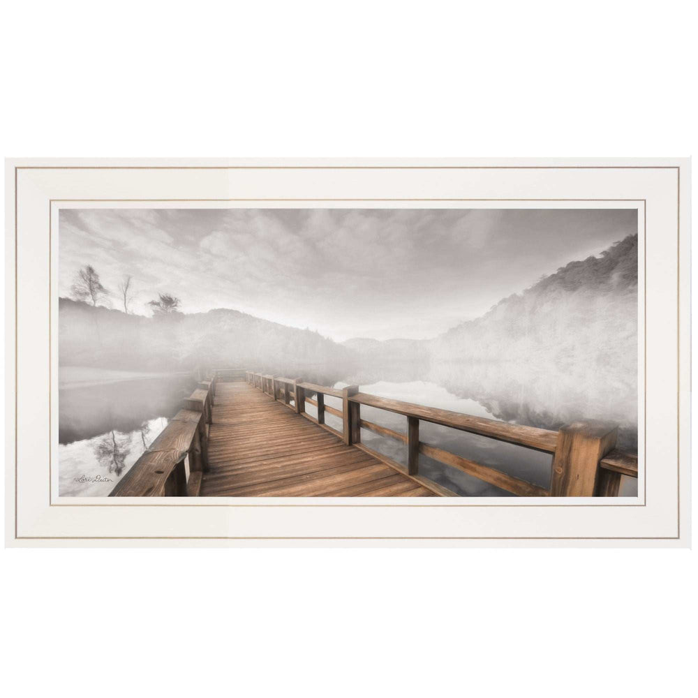Lake Cherokee Dock I White Framed Print Wall Art - Homeroots - Flyclothing LLC