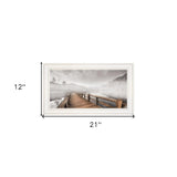 Lake Cherokee Dock I White Framed Print Wall Art - Homeroots - Flyclothing LLC