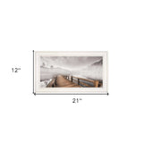 Lake Cherokee Dock I White Framed Print Wall Art - Homeroots - Flyclothing LLC