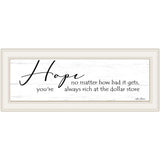 Hope 1 White Framed Print Wall Art - Homeroots - Flyclothing LLC