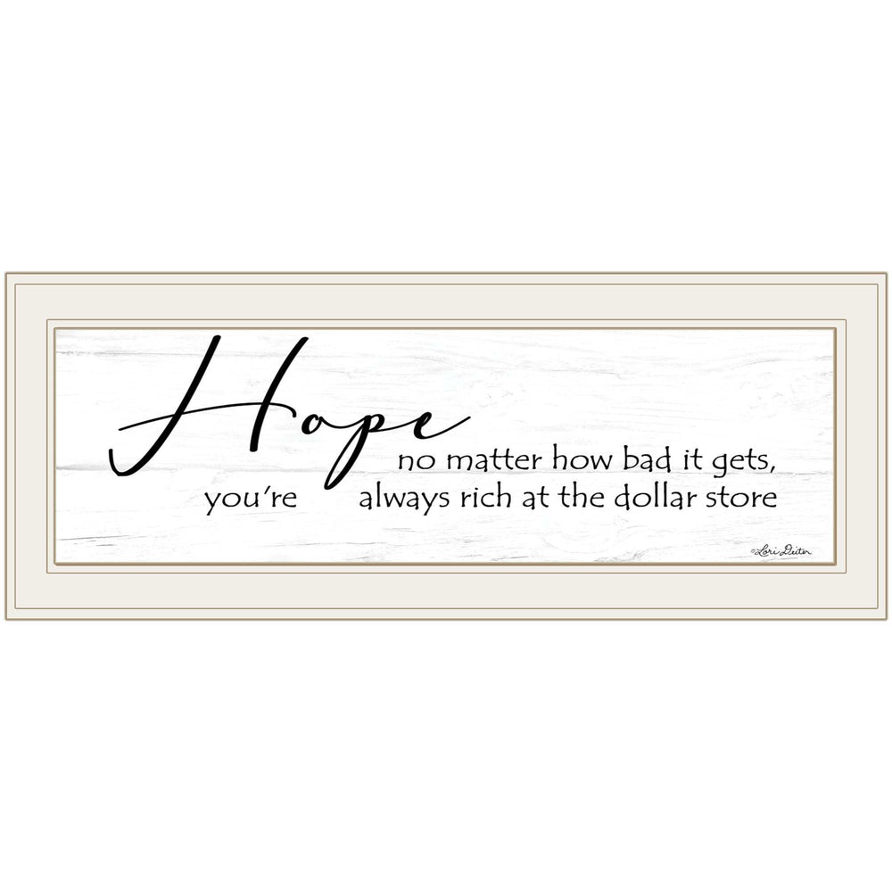 Hope 1 White Framed Print Wall Art - Homeroots - Flyclothing LLC