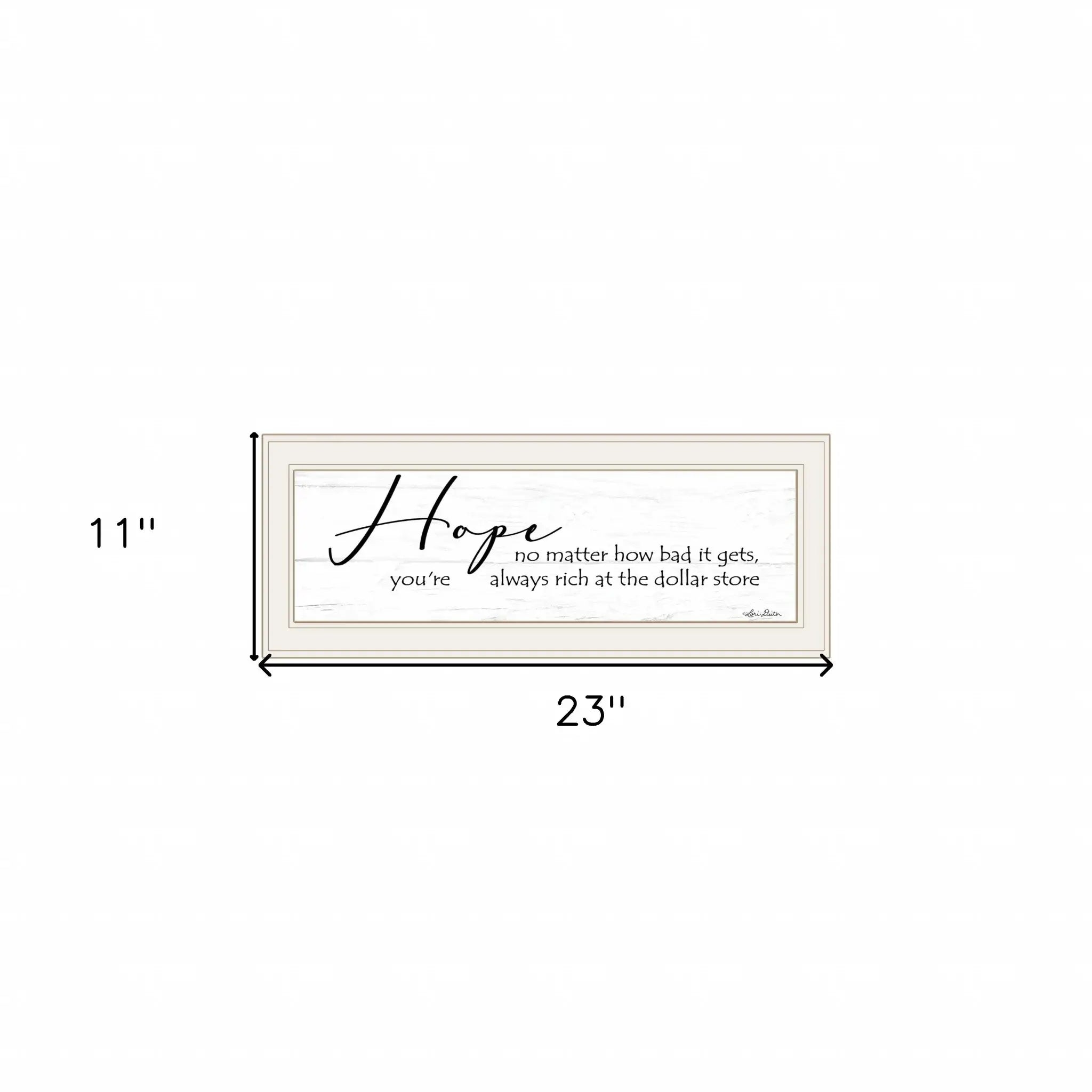 Hope 1 White Framed Print Wall Art - Homeroots - Flyclothing LLC