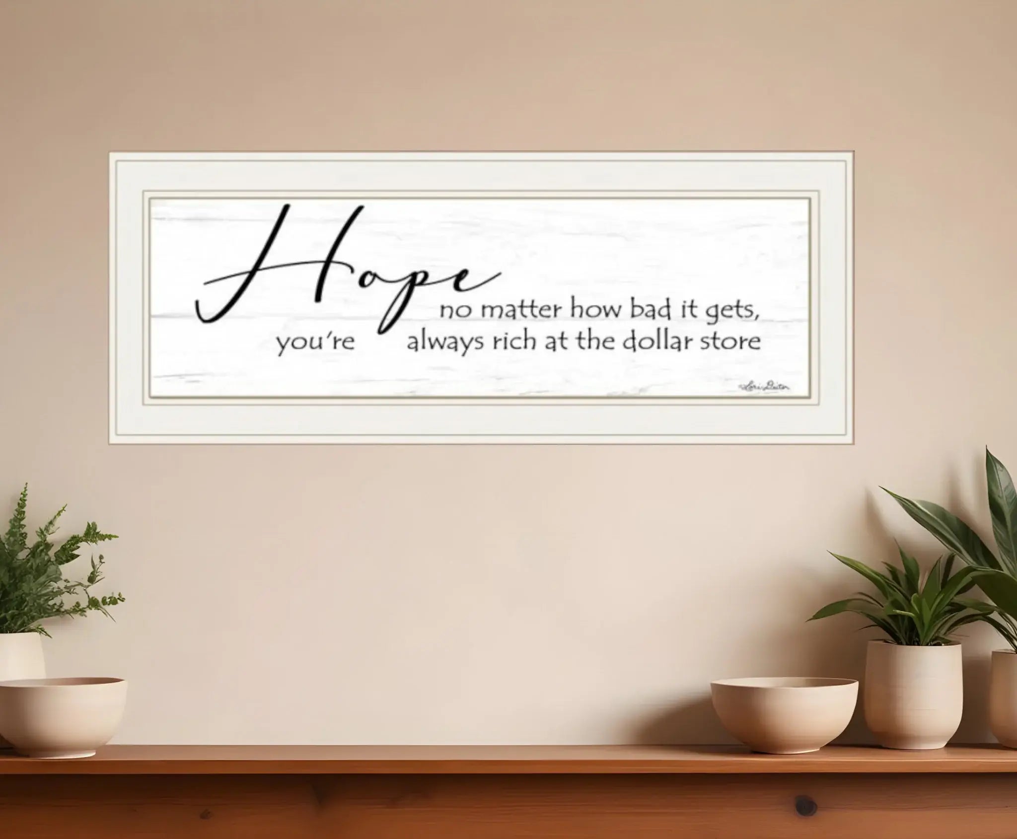 Hope 1 White Framed Print Wall Art - Homeroots - Flyclothing LLC