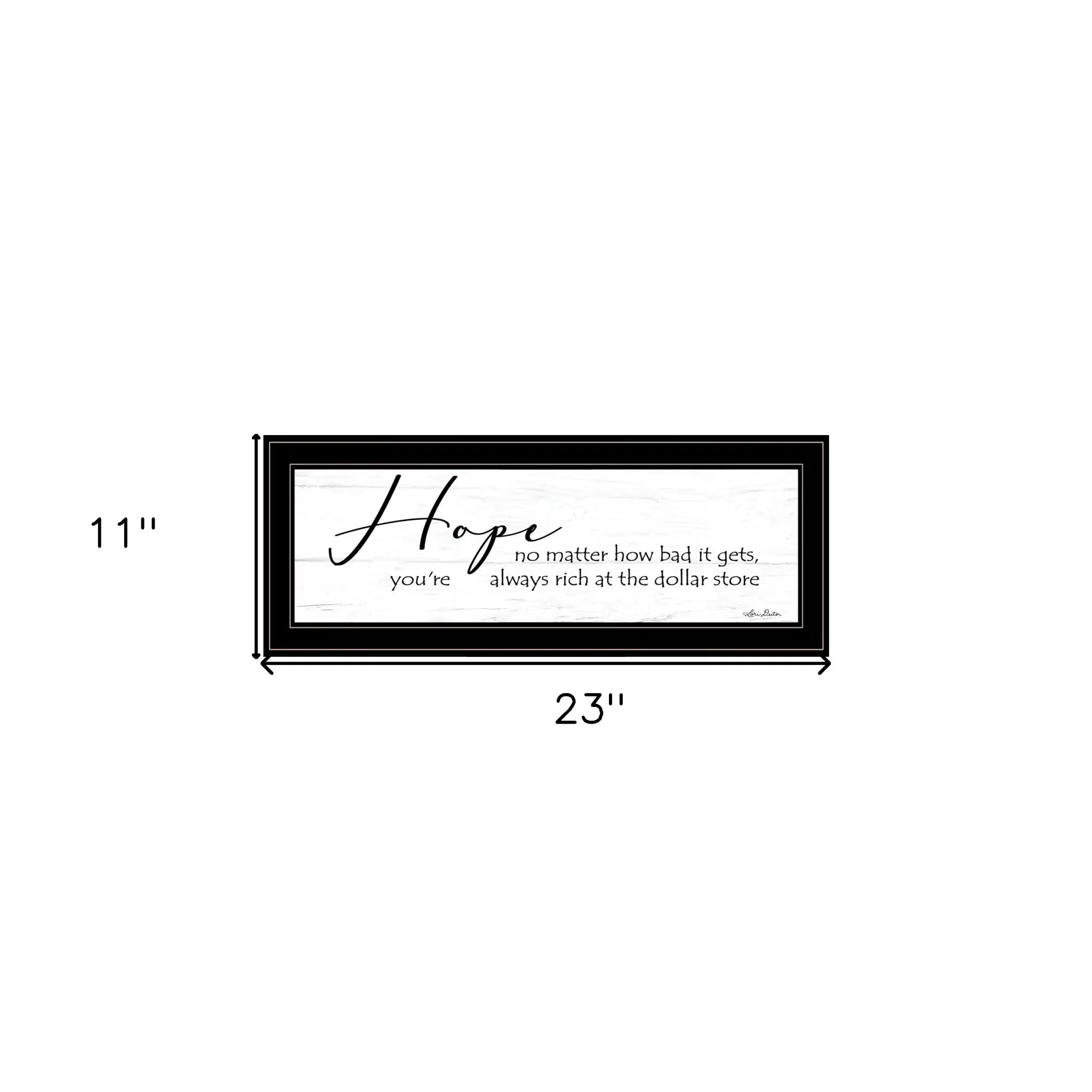 Hope Black Framed Print Wall Art - Homeroots - Flyclothing LLC