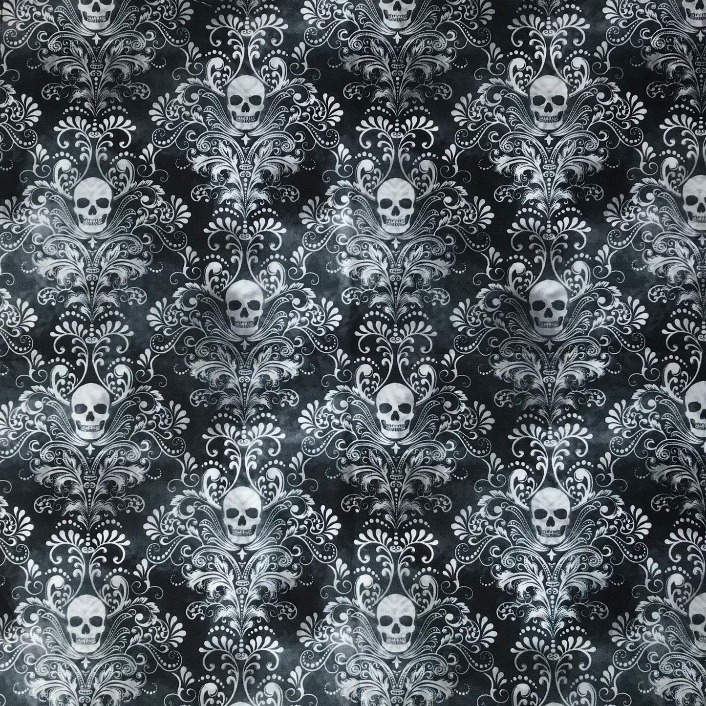 Rockmount Ranch Ware Charcoal Skulls Western Cotton Bandana in Black & Grey - Rockmount Clothing - Flyclothing LLC