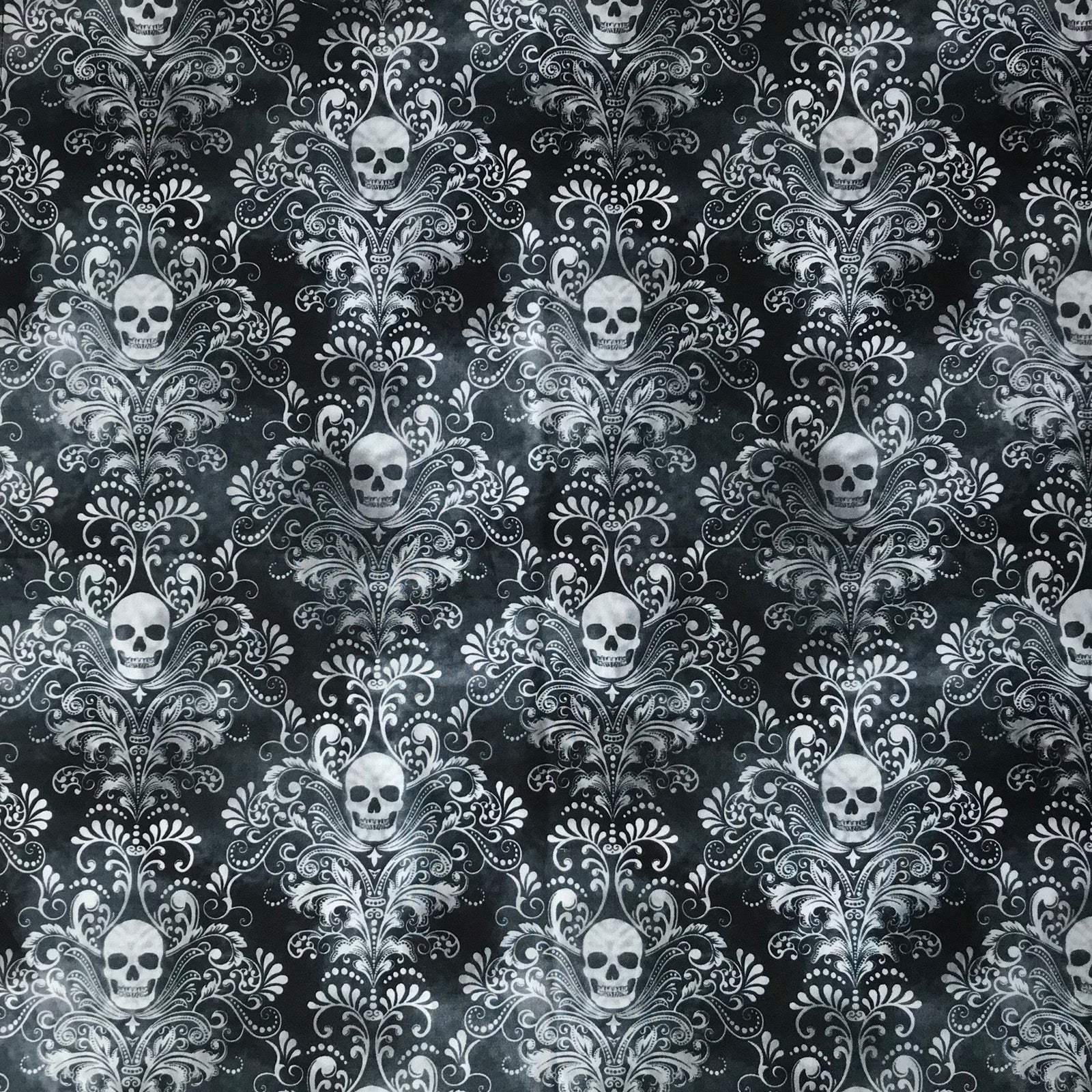 Rockmount Ranch Ware Charcoal Skulls Western Cotton Bandana in Black & Grey - Rockmount Clothing - Flyclothing LLC