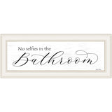 No Selfies in the Bathroom 1 White Framed Print Bathroom Wall Art - Homeroots - Flyclothing LLC