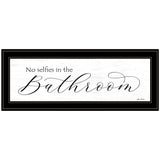 No Selfies in the Bathroom 3 Black Framed Print Bathroom Wall Art - Homeroots - Flyclothing LLC