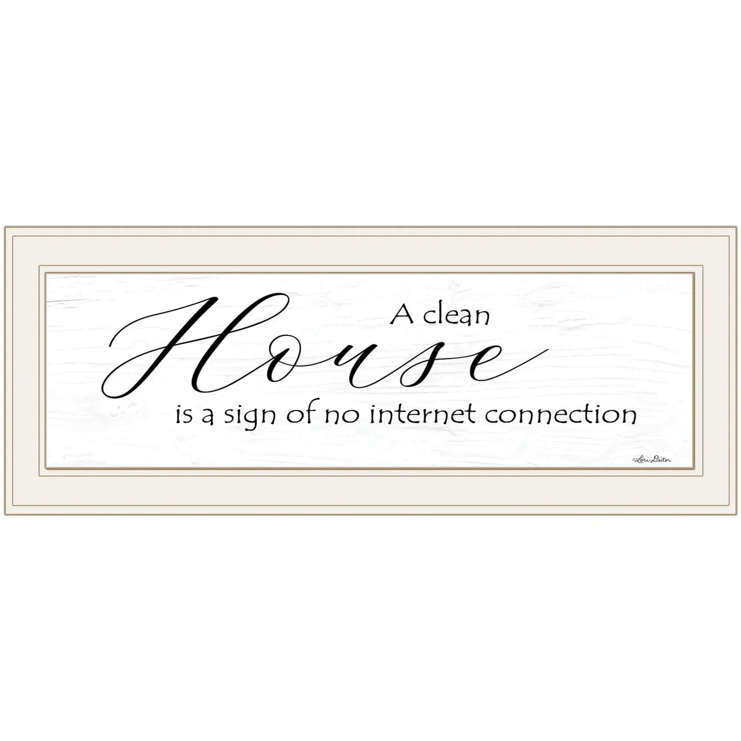 A Clean House 1 White Framed Print Wall Art - Homeroots - Flyclothing LLC