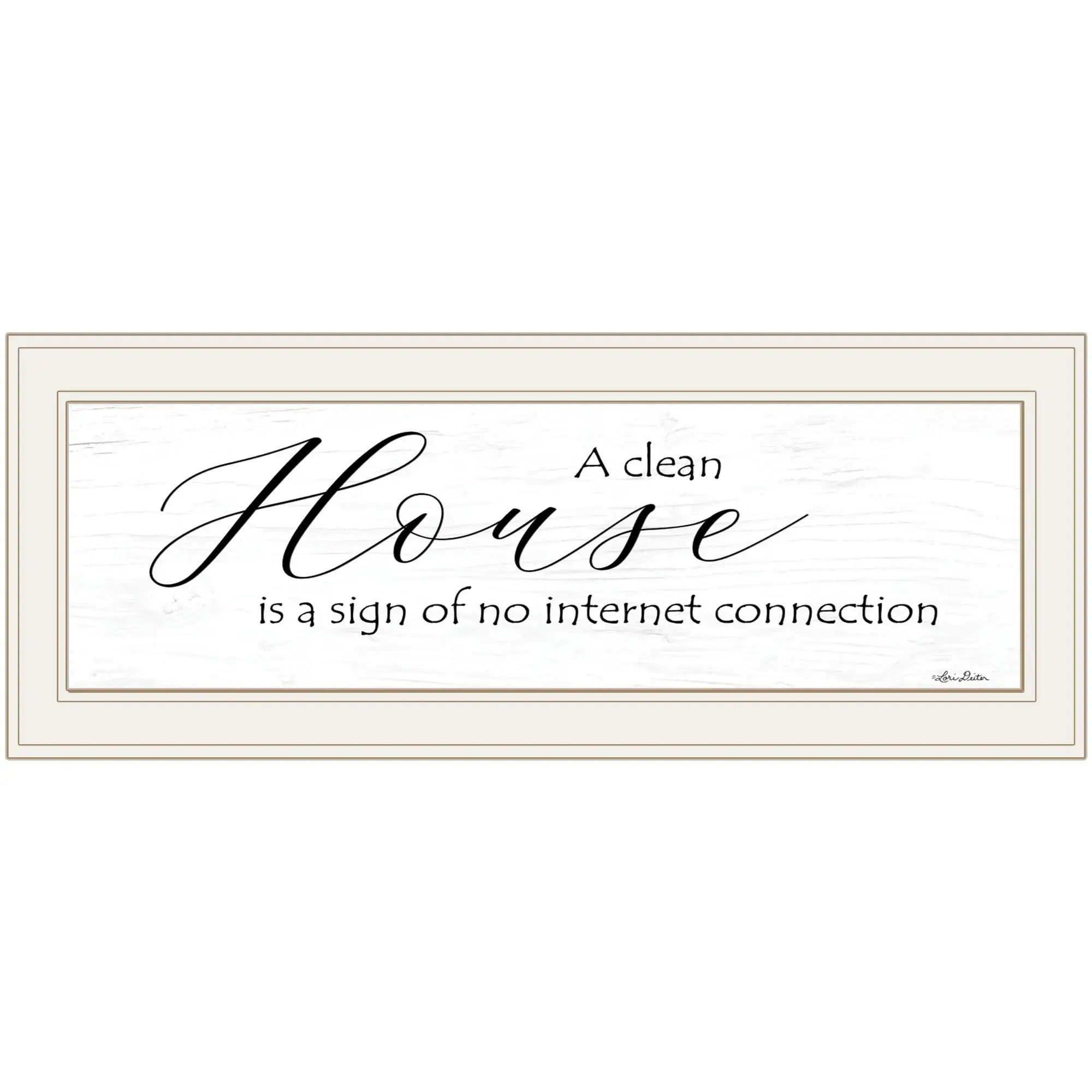 A Clean House 1 White Framed Print Wall Art - Homeroots - Flyclothing LLC