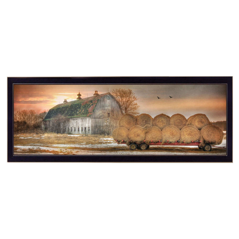 Sunset on the Farm 1 Black Framed Print Wall Art - Homeroots - Flyclothing LLC