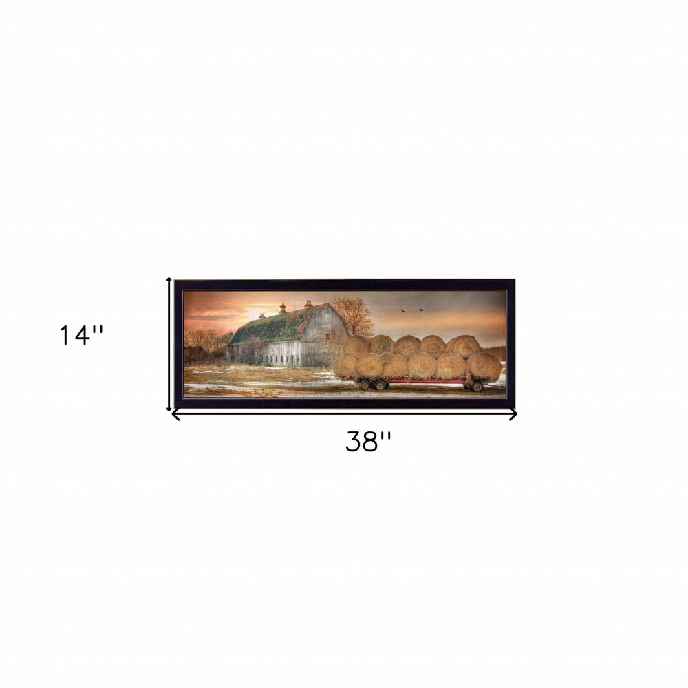 Sunset on the Farm 1 Black Framed Print Wall Art - Homeroots - Flyclothing LLC