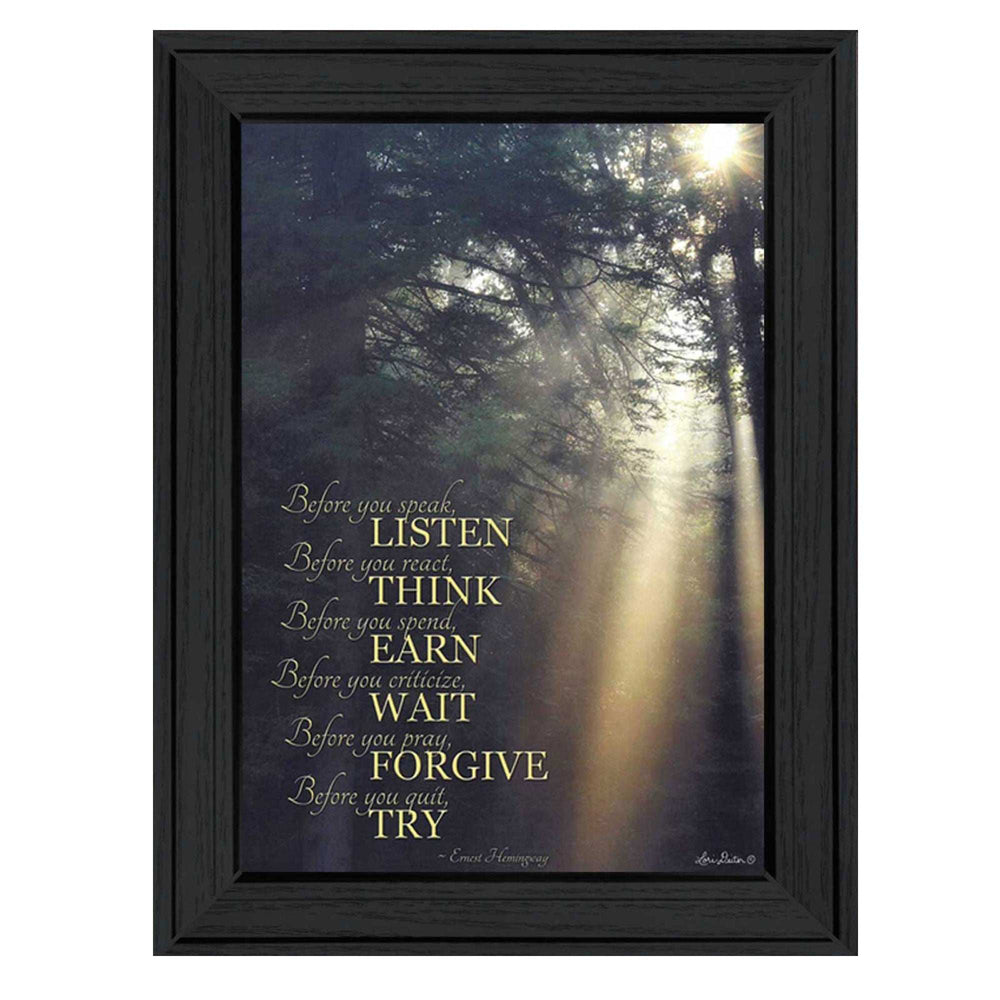 Before You 1 Black Framed Print Wall Art - Homeroots - Flyclothing LLC