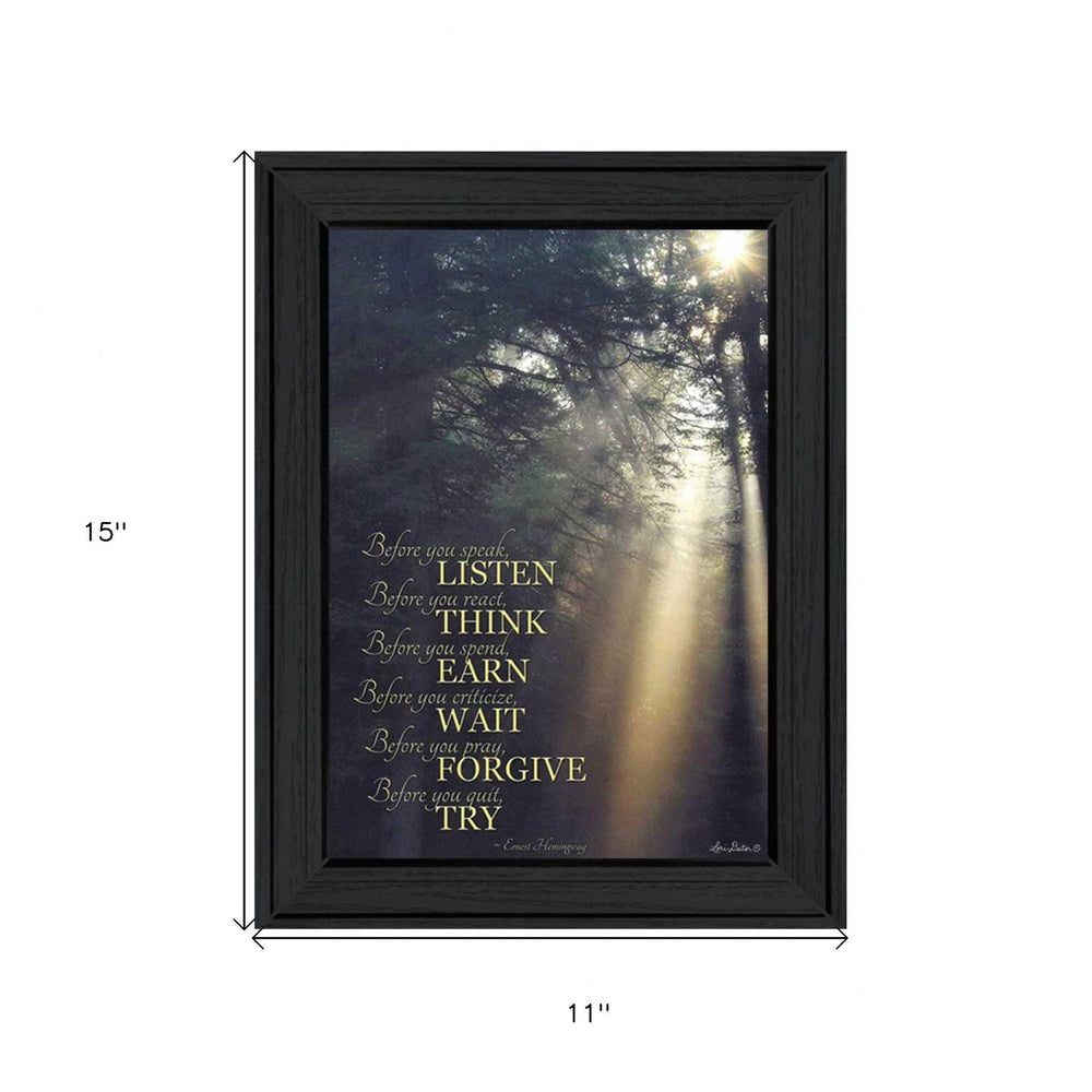 Before You 1 Black Framed Print Wall Art - Homeroots - Flyclothing LLC