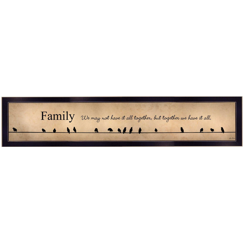 Family Together We Have It All 2 Black Framed Print Wall Art - Homeroots - Flyclothing LLC