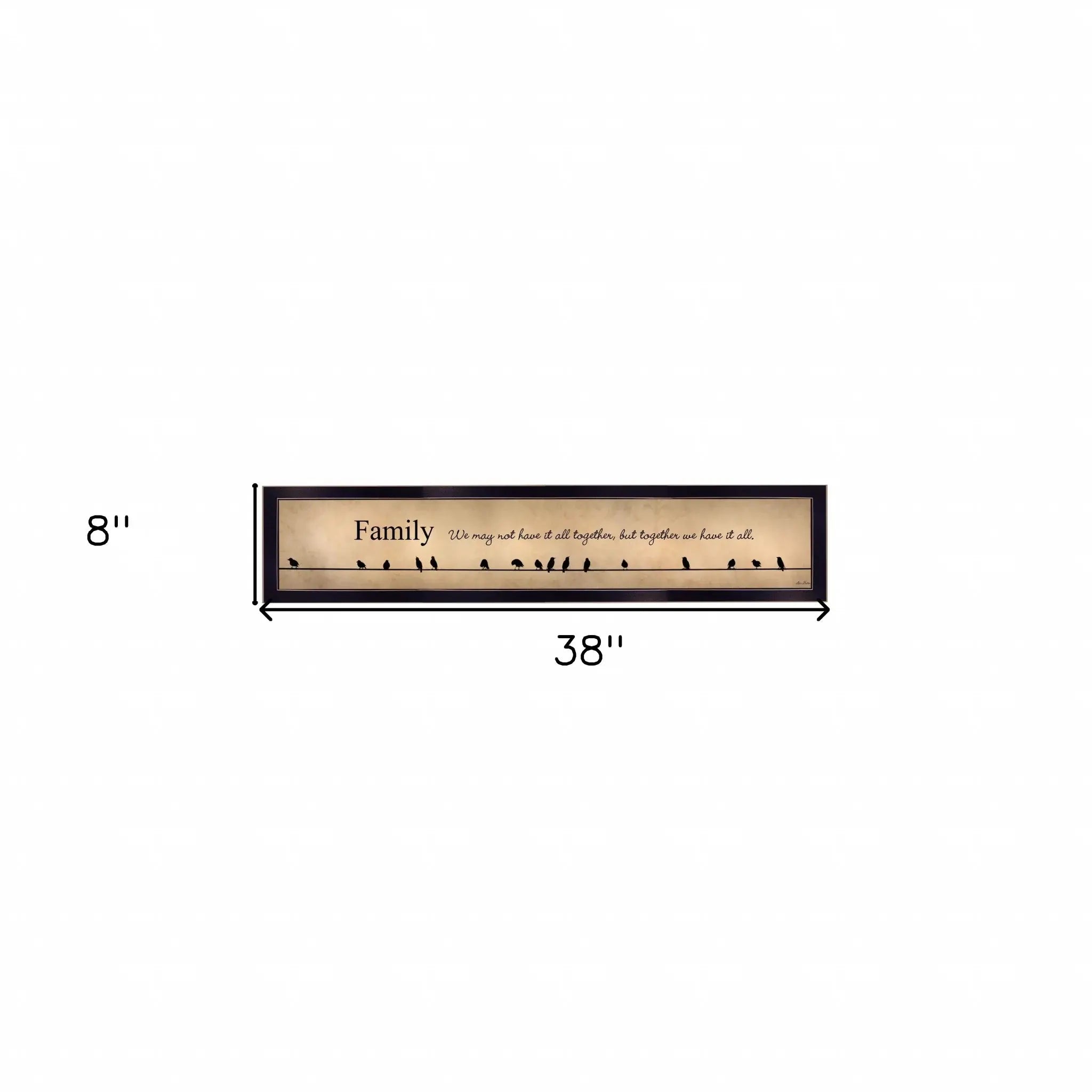 Family Together We Have It All 2 Black Framed Print Wall Art - Homeroots - Flyclothing LLC