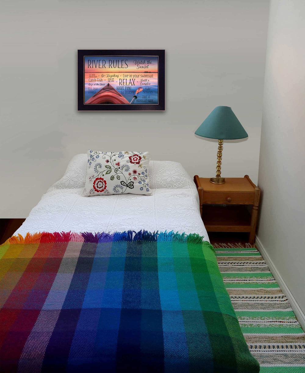 River Rules 1 Black Framed Print Wall Art - Homeroots - Flyclothing LLC