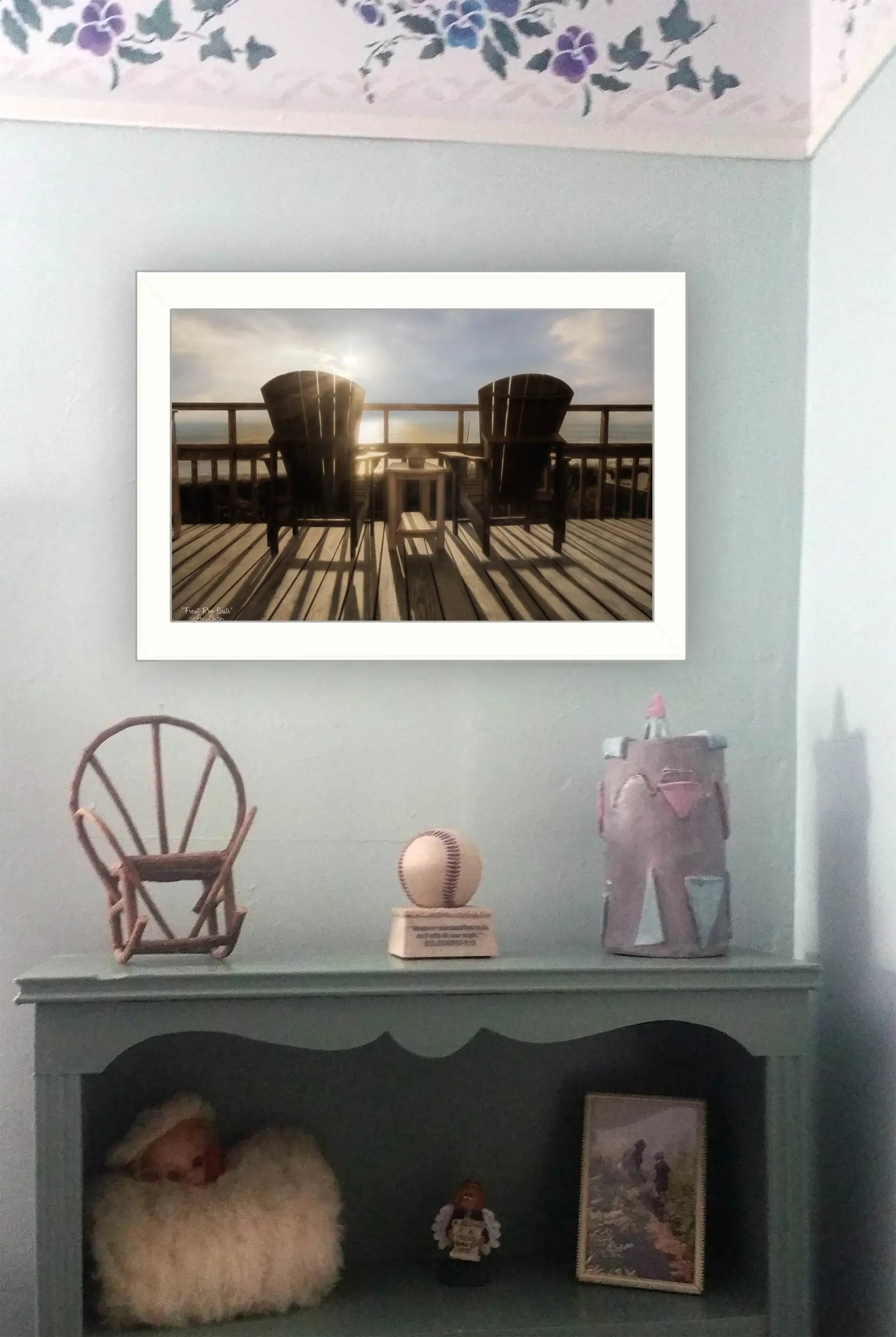 Front Row Seats 3 White Framed Print Wall Art - Homeroots - Flyclothing LLC