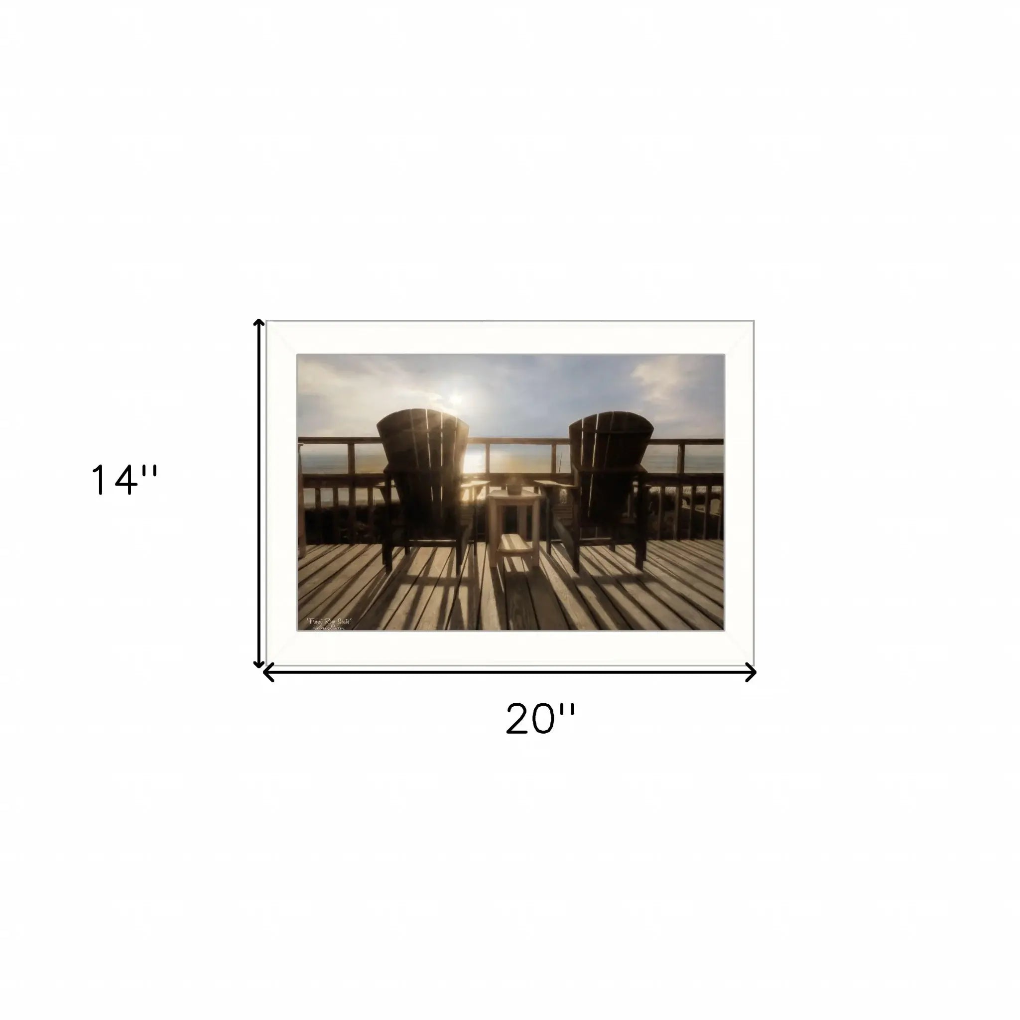 Front Row Seats 3 White Framed Print Wall Art - Homeroots - Flyclothing LLC