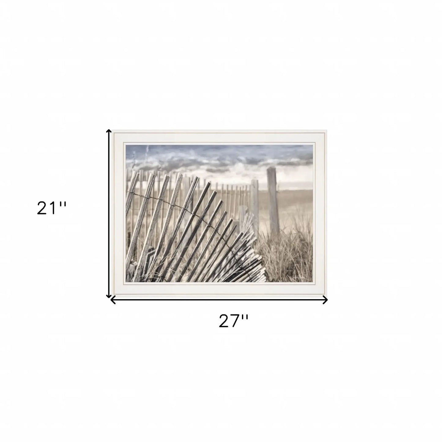 On The Coastline 1 White Framed Print Wall Art - Homeroots - Flyclothing LLC