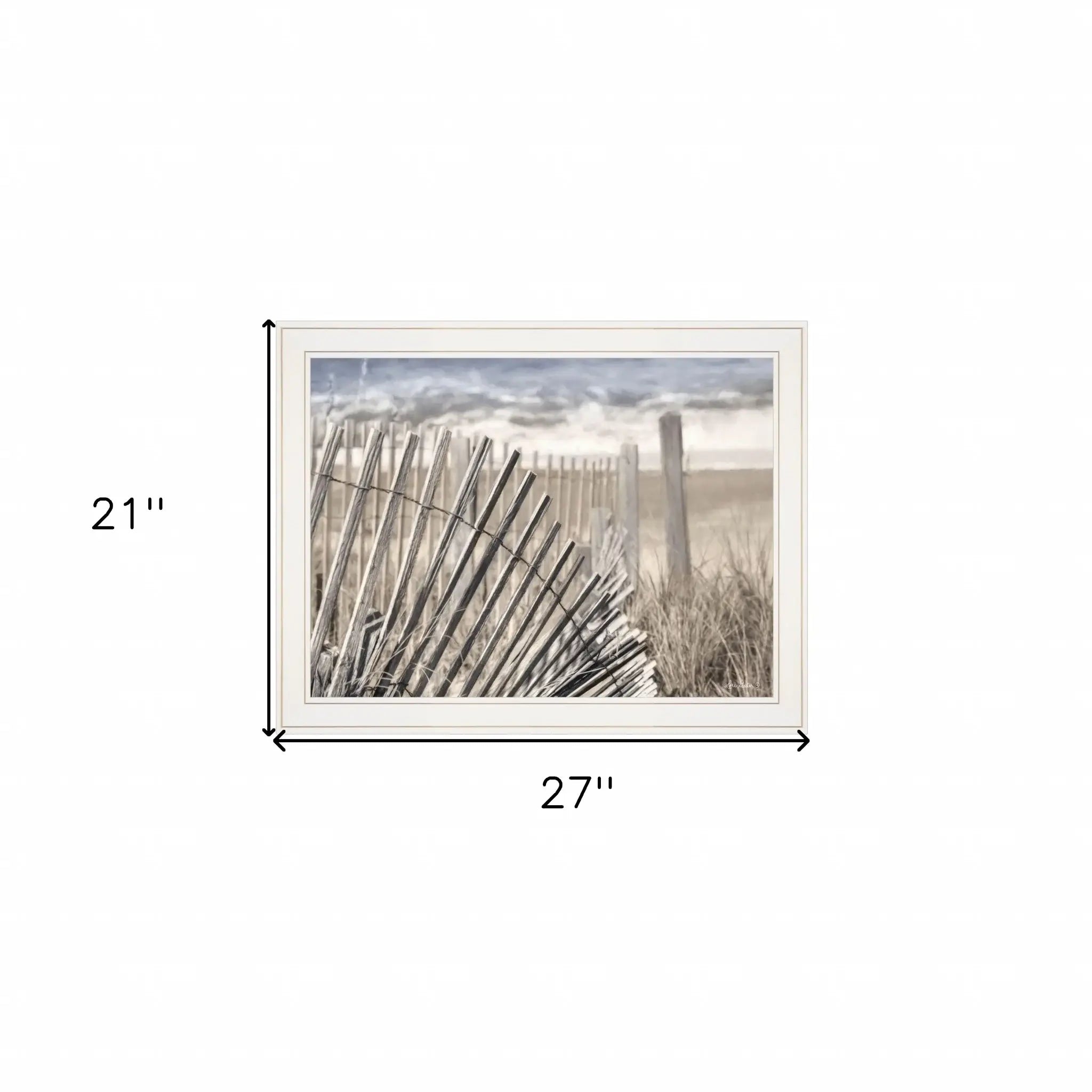 On The Coastline 1 White Framed Print Wall Art - Homeroots - Flyclothing LLC