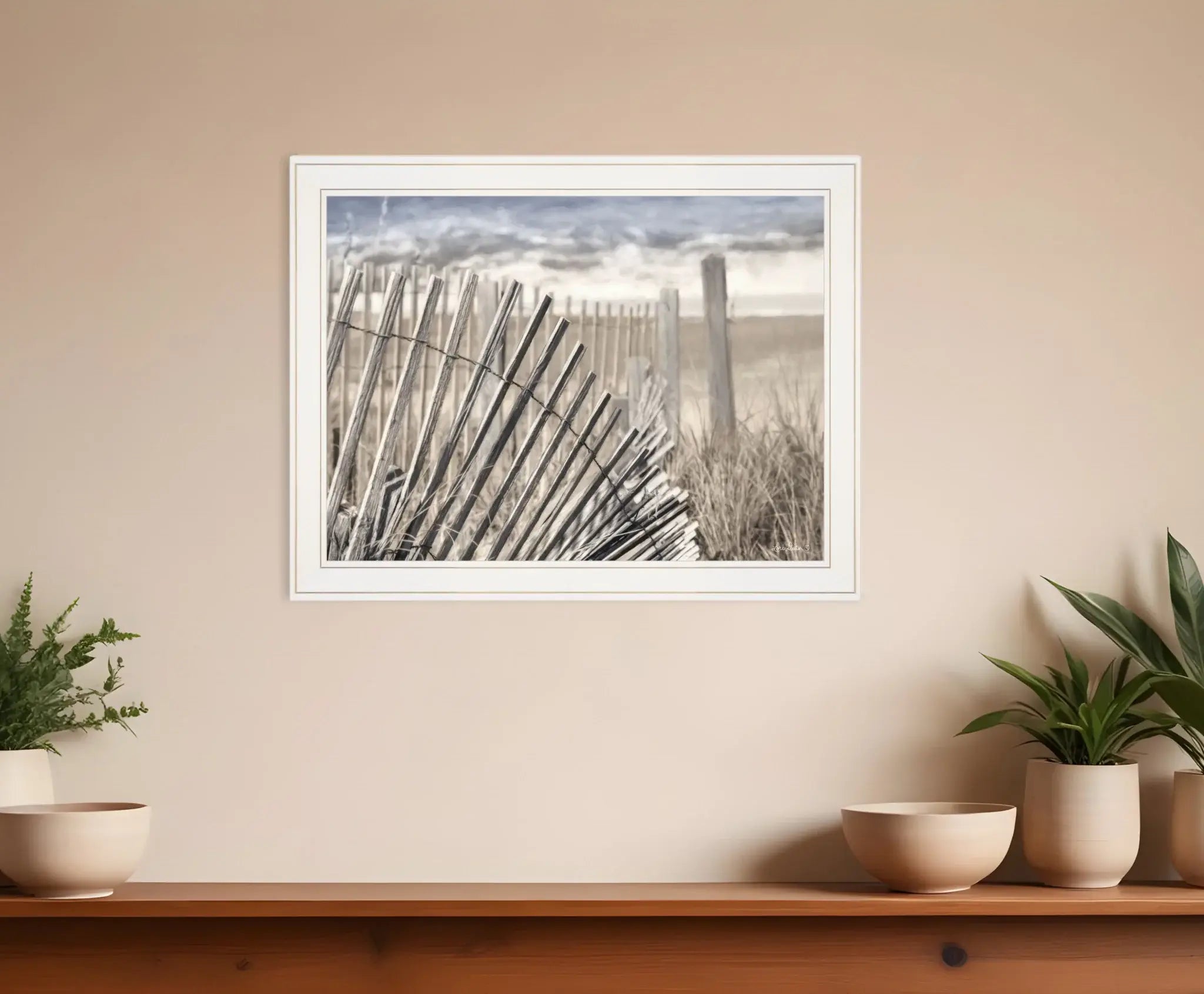On The Coastline 1 White Framed Print Wall Art - Homeroots - Flyclothing LLC