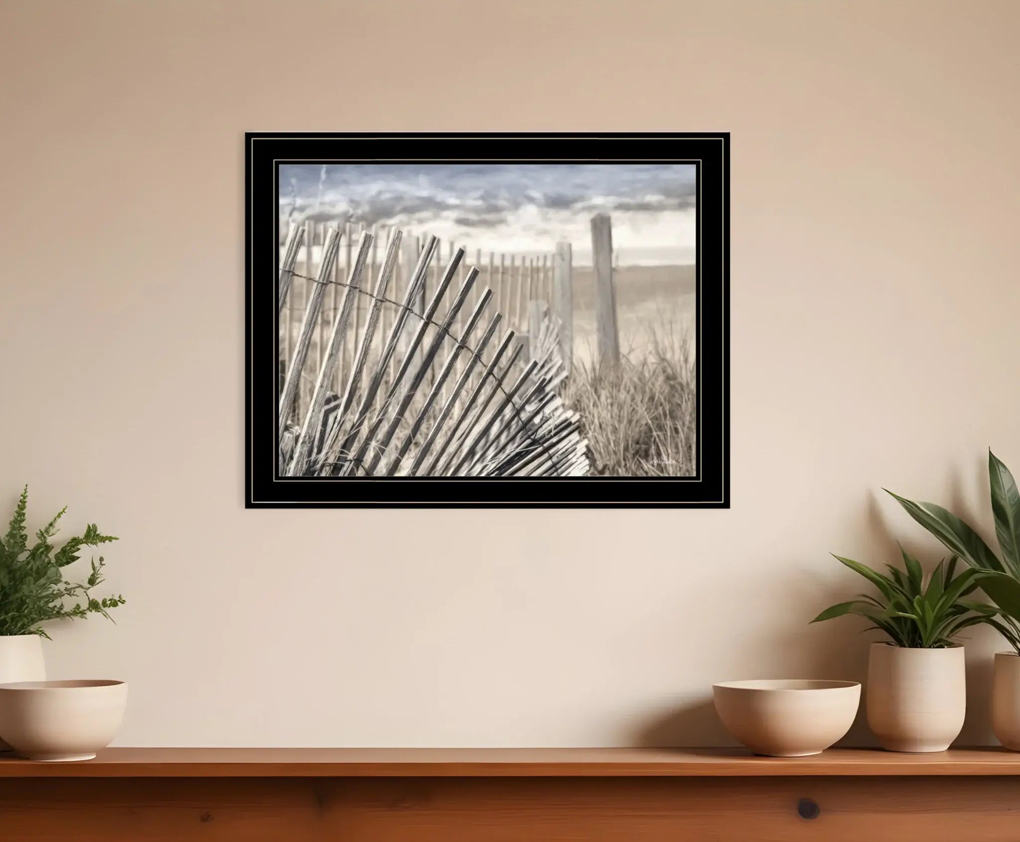 On The Coastline 2 Black Framed Print Wall Art - Homeroots - Flyclothing LLC