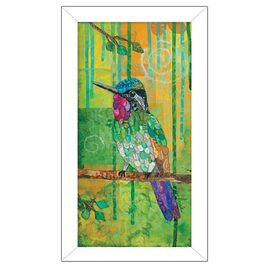 Purple Throated Mountain Gem White Framed Print Wall Art - Homeroots - Flyclothing LLC
