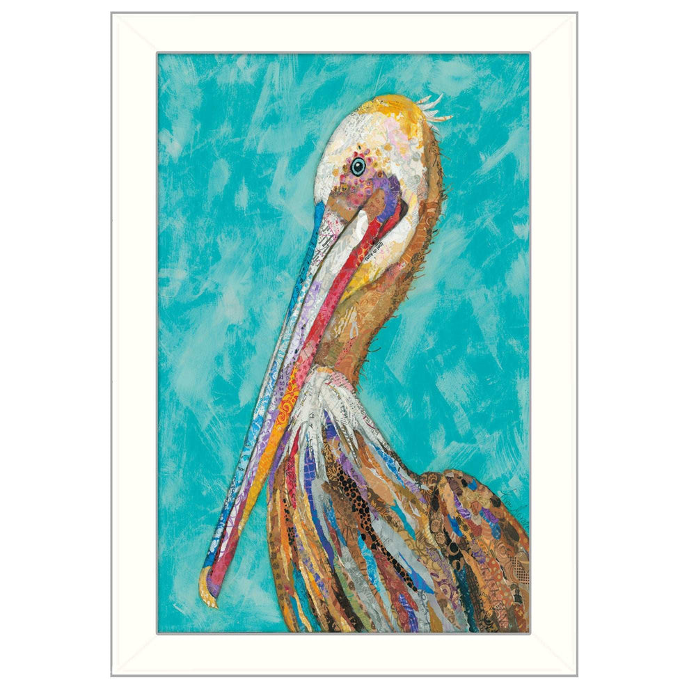Pelican II White Framed Print Wall Art - Homeroots - Flyclothing LLC