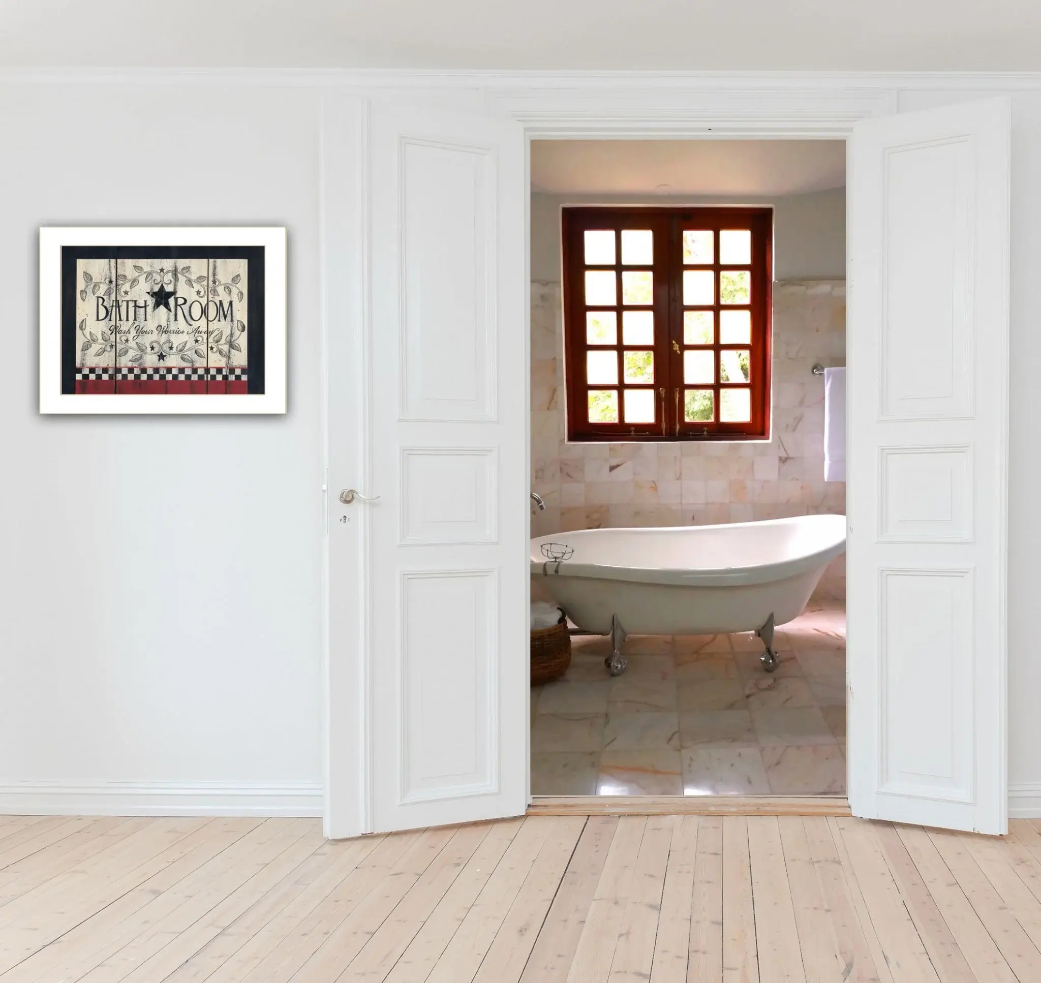 Bathroom 7 White Framed Print Bathroom Wall Art - Homeroots - Flyclothing LLC