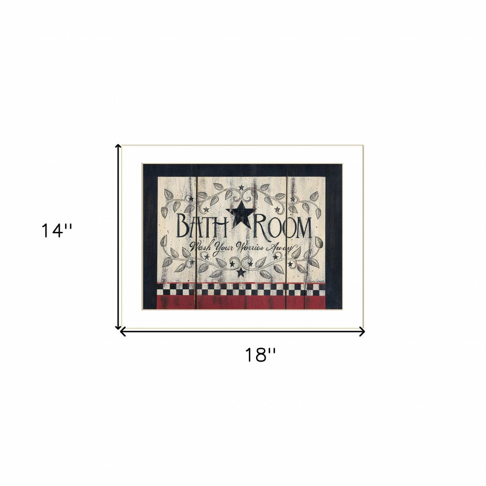 Bathroom 7 White Framed Print Bathroom Wall Art - Homeroots - Flyclothing LLC