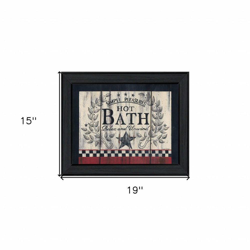 Hot Bath 10 Black Framed Print Bathroom Wall Art - Homeroots - Flyclothing LLC
