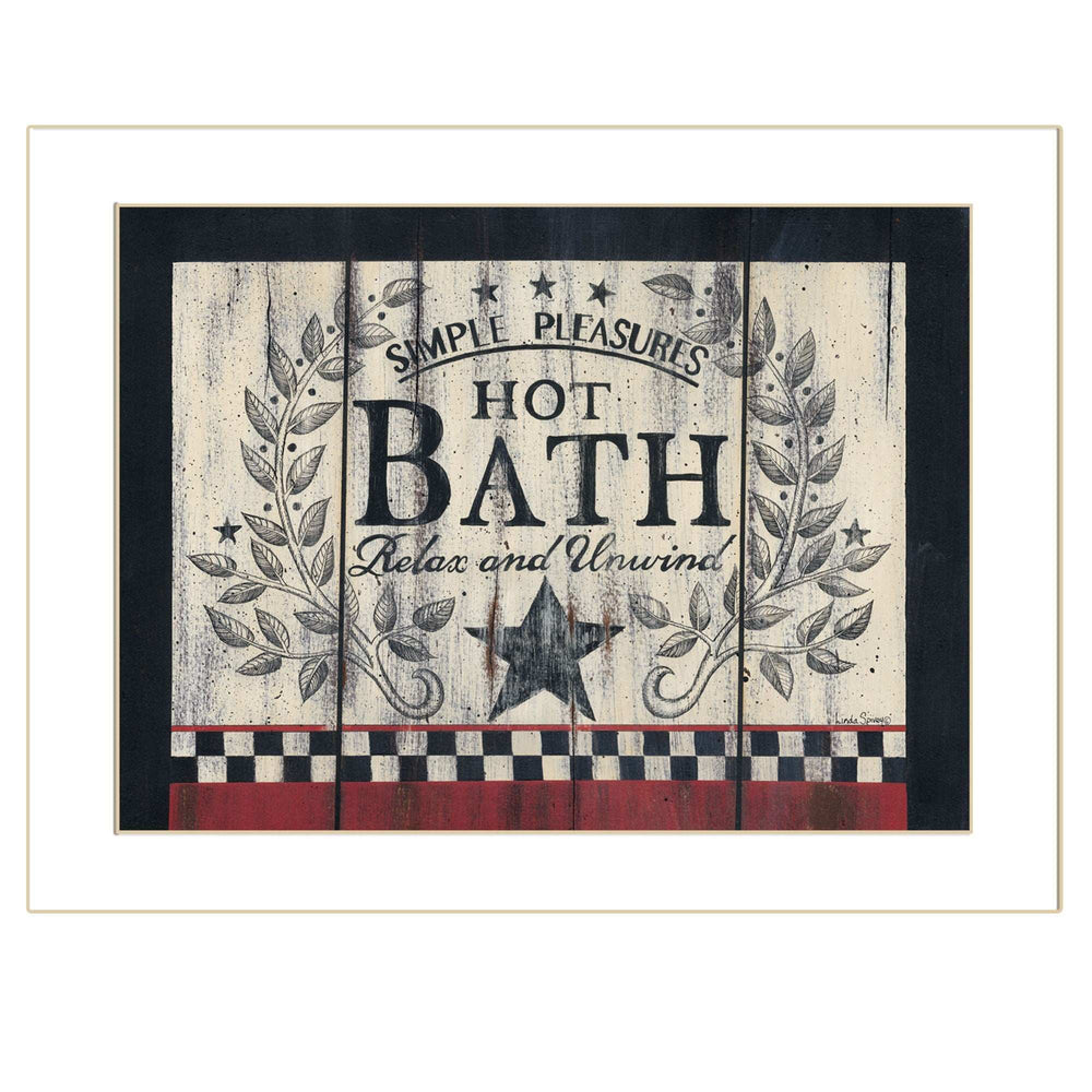 Hot Bath 11 White Framed Print Bathroom Wall Art - Homeroots - Flyclothing LLC