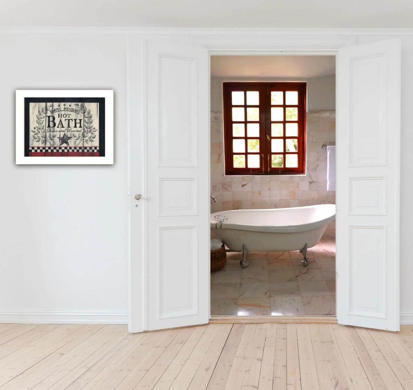 Hot Bath 11 White Framed Print Bathroom Wall Art - Homeroots - Flyclothing LLC
